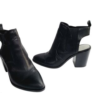 1. State Black Leather Ankle Booties